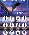 Cable Managed Mic Boom Arm For Blue Yeti And More Wide Compatibility with microphones shown in display guide