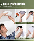 Installation steps for 24 Piece 6 Inch Led Recessed Ceiling Lights With Junction Box, 5Cct Adjustable Kelvin Tone, 1050 Lumen Ultra Slim Trim.