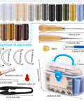 Pro Grade Heavy Duty Upholstery Repair Kit With Leather Sewing Thread Big Eye Needles And Sewing Awl 43 Piece DIY Craft Pack