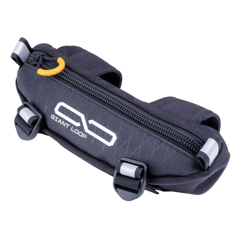 Zigzag Handlebar Bag 1.5 Liter Black Windshield Pouch For Motorcycles Dirt Bikes And Snow Bikes with universal mounting clips