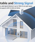 Wireless Smart Video Doorbell System With A 7 Inch Touchscreen Display 1080P HD Doorbell Camera shown on a house model