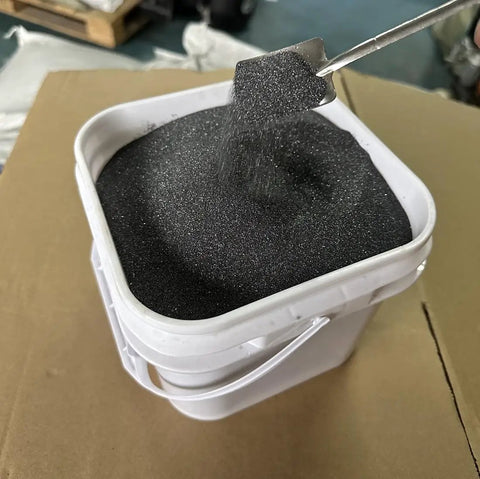 10 Lb Silicon Carbide Grit Medium 180/220 For Rock Tumblers Step 2 Polishing in white container with scoop