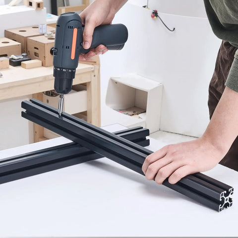 4 Pack 39.4 Inch 4040 T Slot Aluminum Extrusion Profile European Standard Anodized Linear Rail High Strength Aluminum Rails For 3D Printer CNC Machine DIY Laser Engraving Black, black 4040 rail drilling