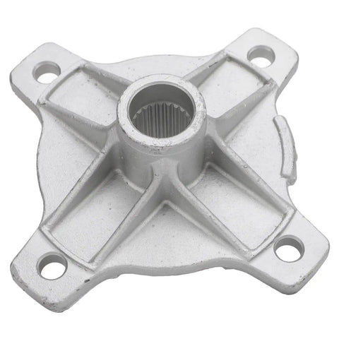 Badass Rear Axle Wheel Hub With 24T Spline And 4 Stud For 125 150 200 Cc Atv Quad Bike Go Kart Silver Steel Alloy close-up view