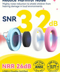 Kids Noise Canceling Ear Muffs 32dB SNR For Concerts And Fireworks Adjustable Hearing Protection For Autism Sensory Memory Foam Padding And Breathable PU Leather Blue With Fun Stickers, blue foldable earmuff with 32dB SNR