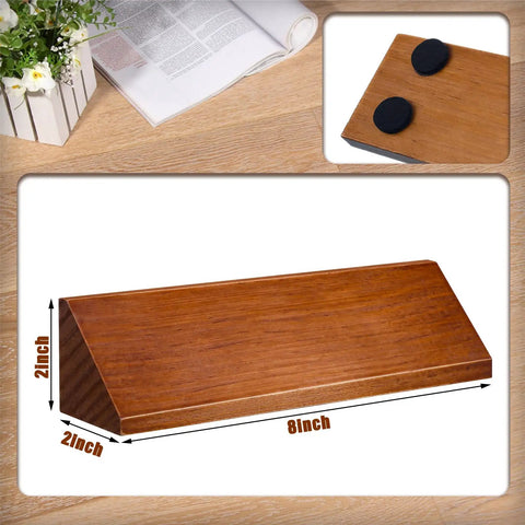 Two Pack Blank Wood Name Plates For Desk In Walnut Finish, DIY Customizable Name Plaques For Office Or Classroom, 8x2x2 Inches