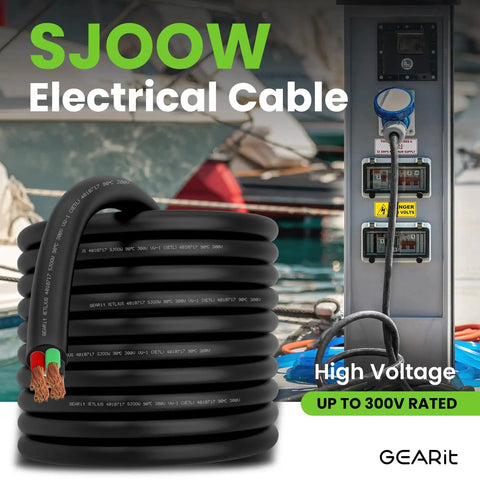 100 Ft 14 AWG Four Conductor SJOOW Portable Electrical Cord Flexible Stranded Copper Power Wire For Control Wiring