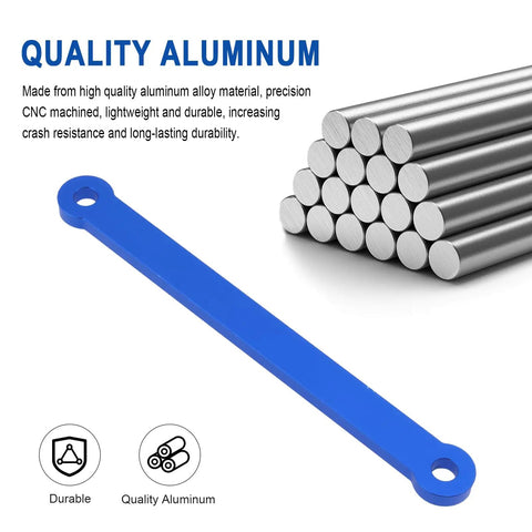 Aluminum Tie Bar And Suspension Hinge Pins Kit For 2WD Traxxas Slash Rustler Stampede Bandit Nitro Sport Navy Blue 2532 2640 Replacement Parts Durable Easy Install in navy blue aluminum, showing tie bar and quality aluminum rods for RC vehicles.