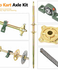 Heavy Duty 44 Inch Rear Axle Kit For Go Karts With Brake Caliper And Disc 37T Sprocket 530 Chain Pillow Block Bearings shown