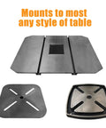 Rock Solid Heavy Duty Drill Press Table With Hella Stable Vibration Damping Platform Built Tough For Woodworking And Metalworking Featuring Ultra Dense Base And Smooth Operator Work Surface, showing mountable table parts.