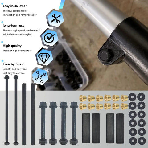Front End Arm Bushing Rebuild Kit For ATV Raptor 125 250 700 Banshee 350 YFZ450 YFM Models with bolts and bushings