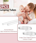 Breast Pump Parts Kit Compatible With S1 S2 9Plus All In One Replacement Set Including 24mm Flange Duckbill Valve Backflow Protector Tubes Bottles Gift Box Included, 2 pumping tubes