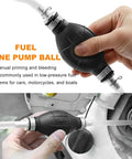 Straight Up Solid Hand Fuel Transfer Pump Manual Rubber Primer Bulb Fits 10mm 38 Inch Lines For Gas Or Diesel Rigs Quick One Way Vacuum Pickup for cars, motorcycles and boats during fuel priming.