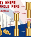 20 Sets Brass Bracket Bolts And Stainless Steel Bracket Bolts For Knife Making Handle Pins And Knife Screws 6 mm Head Diameter Tactical Lock Rivets