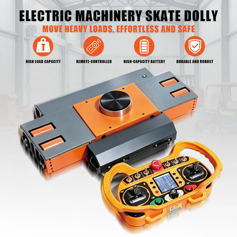Heavy Duty Electric Skate Dolly With Lifting Function for large machinery transporter with remote control in factory