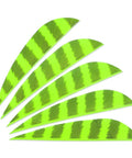 Shield Cut Arrow Vanes 20 Pack 3 Inch Turkey Feather Fletchings For Right Wing Fletching DIY Target Shooting Fluorescent Green