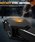 Close-up of Heavy Duty Steel Wheel Bearing And Hub Removal Tool showing thick steel material and drill in action.