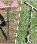 Stainless Steel Tubular Soil Probe for Lawn and Garden Sampling lightweight grab and go compact design T style handle ergonomic grip
