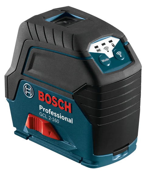 All In One Pro Grade Self Leveling Cross Line Laser With Plumb Points showing digital interface and control buttons