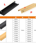 Hidden Cabinet Handle For Drawers And Doors Curved Aluminum Alloy Pull Concealed Door Knob Black Finish 1200mm length dimensions