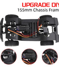 Durable Metal Chassis Frame With 6.1 Inch Wheelbase For 1 18th Scale RC Crawlers Like TRX4M Bronco Defender And AX-8560 Models