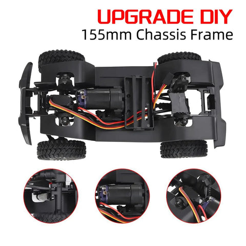 Durable Metal Chassis Frame With 6.1 Inch Wheelbase For 1 18th Scale RC Crawlers Like TRX4M Bronco Defender And AX-8560 Models