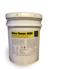 Rock Solid And Hella Durable Single Component Polyurethane Concrete Floor Sealer With UV Stain Resistant Aliphatic Urethane For Top Shelf Clear Protective Finish On Garage Slabs And Microtoppings Five Gallons in a bucket.