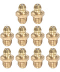 Brass Straight Grease Fittings Assortment Five Sixteenth Inch To Twenty Fourth Thread Hydraulic Fittings Kit Ten Pieces