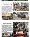 Paper Bag Making Machine With Heavy Duty Industrial Flat Bottom System And Advanced Tension Control For Large Scale Converting Facilities