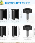 Patio Umbrella Replacement Parts Kit 6 Piece Set With Base Inserts Ring Plugs And Hand Knobs For 1.0, 1.3, 1.5 And 1.9 Inch Poles