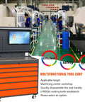 Heavy Duty Mobile Tool Storage Organizer With Light Strip CNC Tool Rack And Screw Cabinet for warehouses in machining center