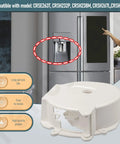 Smooth Sailin Fridge Ice Crusher Housing Replacement Part Works Perfect With Frigidaire Electrolux Kenmore, white plastic housing part.