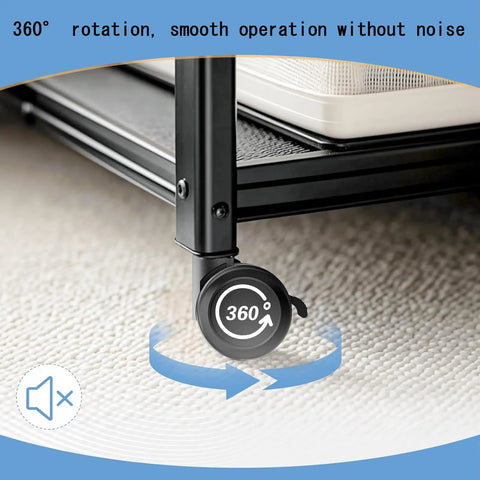 Heavy Duty Replacement Office Chair Wheels With Roll Like Butter Polyurethane Tires, Universal 2 Inch 10 Mm Stem Casters close-up of 360° swivel wheel on carpet.
