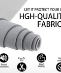 Rolled Kefly gray mesh headliner fabric with foam backing, 54 × 60 inches, auto interior roof replacement.