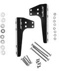 Heavy Duty Replacement Attachment Brackets For Top Springs And Day Beds Universal Hardware For Trundle Bunk Frames. Black steel brackets with mounting hardware.
