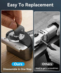 Get Electric Box Cutter At 320Rpm Speed demonstrating easy blade replacement and ergonomic design for quick tasks.