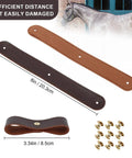 18 Piece Breakaway Halter Replacement Straps Set Leather Replacement Straps For Horse Halters Repair Kit brown straps with screws