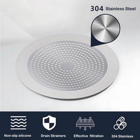 Rock Solid 3.5 Inch Shower Drain Hair Catcher, Heavy Duty 304 Stainless Steel Sink Strainer And Bathtub Guard, Hooks Right Up To Snag Every Strand, Smooth Zero Sweat Cleanup For Your Home