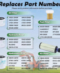 All In One No Fuss Maintenance Filter Kit For L Series Tractors Including Air Oil And Hydraulic Filters For L2501 L2800 L3200 L3400 L3700SU L3800 HST Quick Replacement With Part Numbers HH16432430 HH3A082623 HHK7014073 TA04093230 product chart