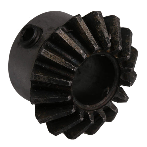 Bevel Gear Wheel Made From 45 Steel With 16 Teeth, 1.5 Module, 10mm Bore, 25.5mm Outer Diameter And 18mm Thickness, side view