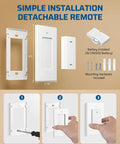 Installation guide for Remote Control Light Socket With Wireless Switch for Ditching The Pull Chain, showing wall mount.