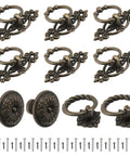Vintage Cabinet Handles And Antique Drawer Pulls Set With Retro Alloy Door Knobs For Kitchen Cabinets And Furniture Decorative Hardware For Home Renovation Non Slip Rust Resistant Durable Easy Install, showing ornate zinc alloy design.