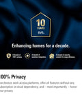 10 years Eve, enhancing homes, decade of privacy, seamless integration, security; Smart Home Water Leak Detector With 6.5 Ft Sensing Cable, 100 dB Siren, HomeKit Ready, Real Time App Alerts, Bluetooth And Thread Connectivity, Protect Your Kitchen, Basement And Laundry From Flood Damage