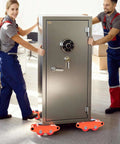 4 Piece 8T Machine Skates With 360 Degree Swivel Top Plate PU Wheels under safe moved by workers