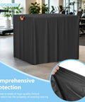 Heavy Duty Waterproof Leg Extension And Curl Machine Cover For Home Gym 420D Dustproof Adjustable Bench Shield Fits Leg Press Equipment Black 51 Inch Long 44 Inch Wide 32 Inch High shown in a gym setting
