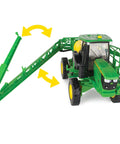 One Sixteen Scale Self Propelled Sprayer Toy That Feels Like The Real Deal With Functional Water Sprayer Lights And Sounds Boom Arms Span Forty Five Inches Realistic Farm Machine For Kids Ages Five And Up, showing extended boom arms of 45 inches.