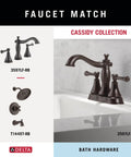 Venetian Bronze Single Post Toilet Paper Holder Wall Mount From Cassidy Bathroom Accessories Collection With Easy Install And Sleek Spa Look For Your Bathroom Upgrade alongside Delta Cassidy faucet set on bathtub edge