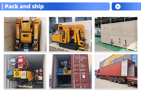 Workhorse Remote Controlled Hydraulic Lifting Crane With Portable Telescopic Boom For Indoor And Outdoor Construction Projects And Industrial Engineering Wireless Remote Operation For Confined Spaces packed in shipping crate