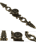 European Carving Handle 8.46 Inch Antique Bronze Cabinet Pulls Zinc Alloy Drawer Pulls For Kitchen Cabinets Wardrobes Closets Hardware