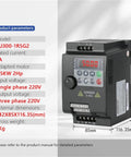 Pro Grade Bang for Buck Variable Frequency Drive VFD 0.75 To 5.5 KW 220 To 380V Inverter For Three Phase Motors, Speed Controller, 1PH To 3PH Ready, 1.5KW Version For DIY And Pro Shops., 1.5KW 220V single-phase VFD, 142 x 85 x 116.35 mm